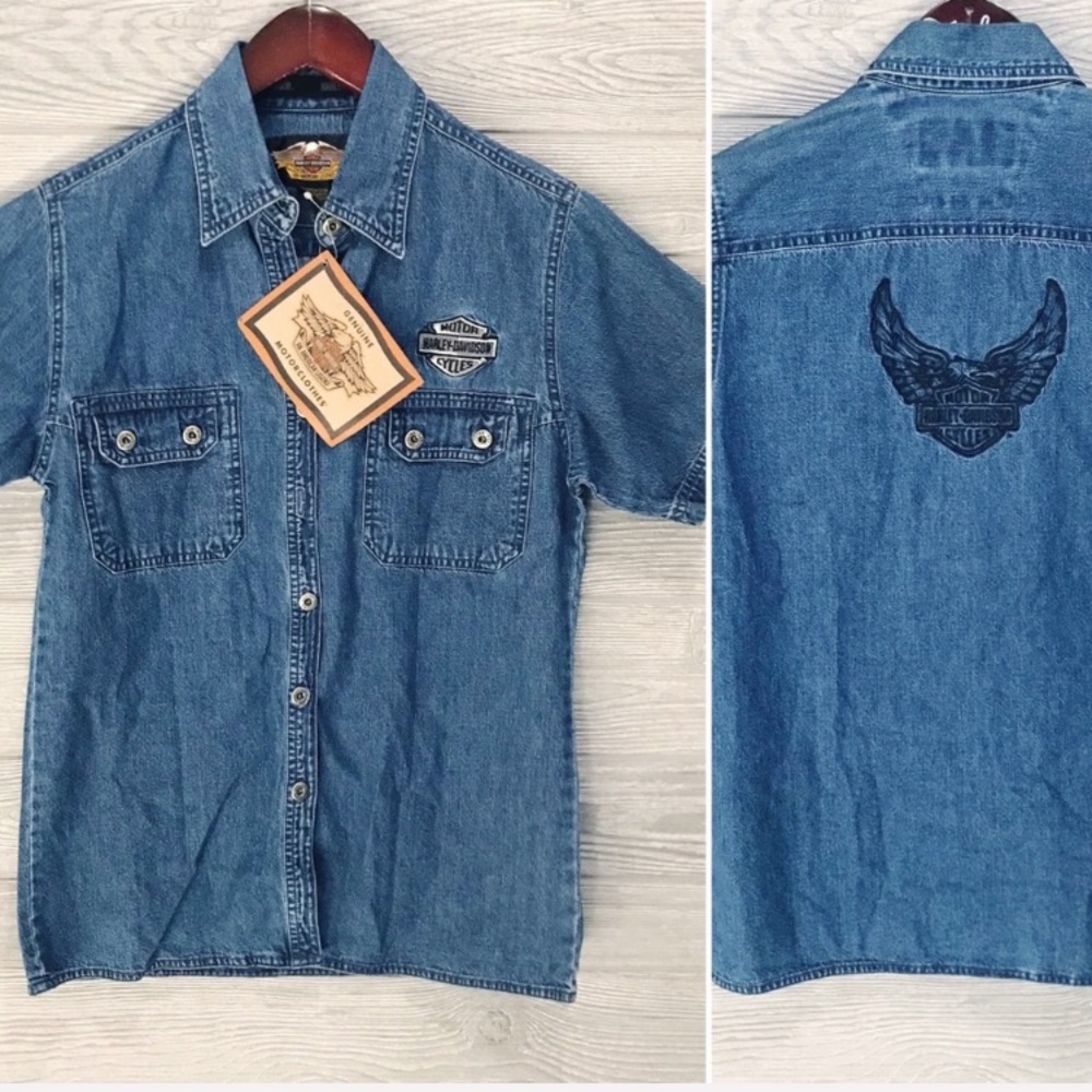 Final drop! Harley 🏍 Davidson Denim Top | small